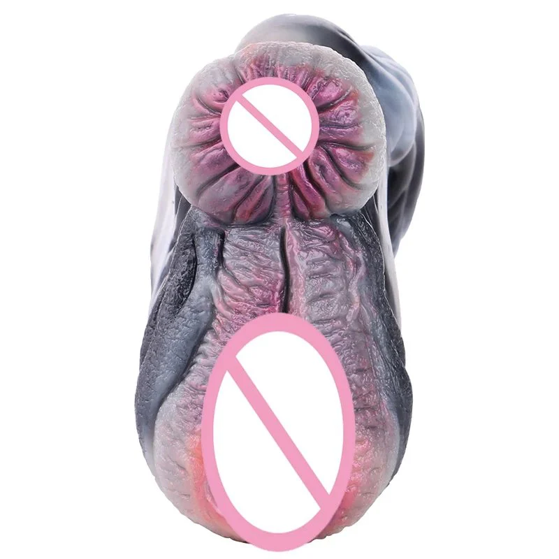 Double Hole Animal Horse Masturbation Cup Soft Silicone Male Masturbator Realistic Vagina Prostate Massage Pussy Sex Toy