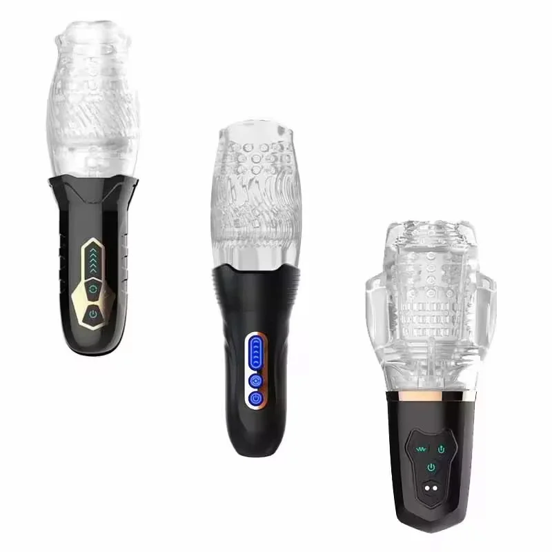Hands Free Double Side Motors 10 Strong Vibrations Thrusting Men Vibrator Aircraft Masturbation Cup Sucking Masturbator