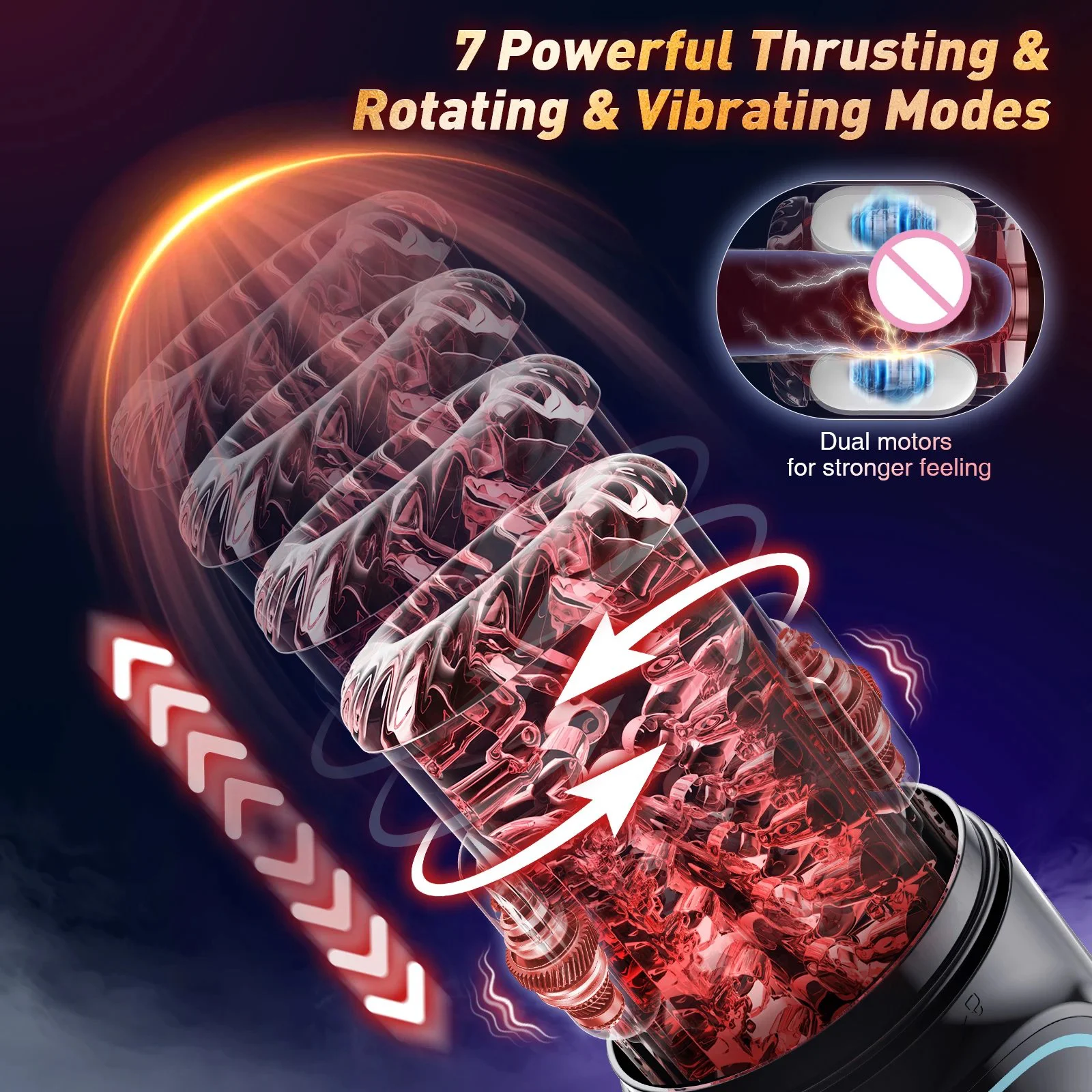 Full Waterproof Vacuum Pump Thrusting Rotating Sucking Automatic Male Masturbation Cup Sex Toy Electric Stroke Machine