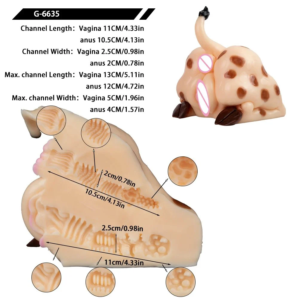 Giraffe Style Buttock Silicone Masturbator Pocket Pussy Fantasy Buttock Male Masturbator Sex Toys for Men