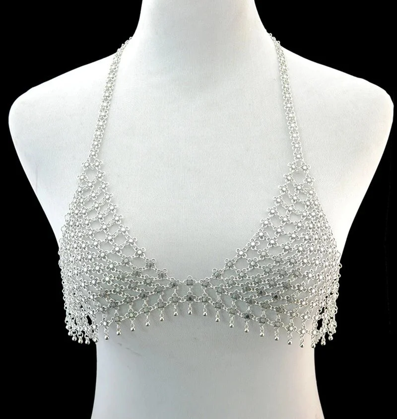 Sexy Hollow Floral Bra Chain Vintage Beach Jewelry Lingerie
