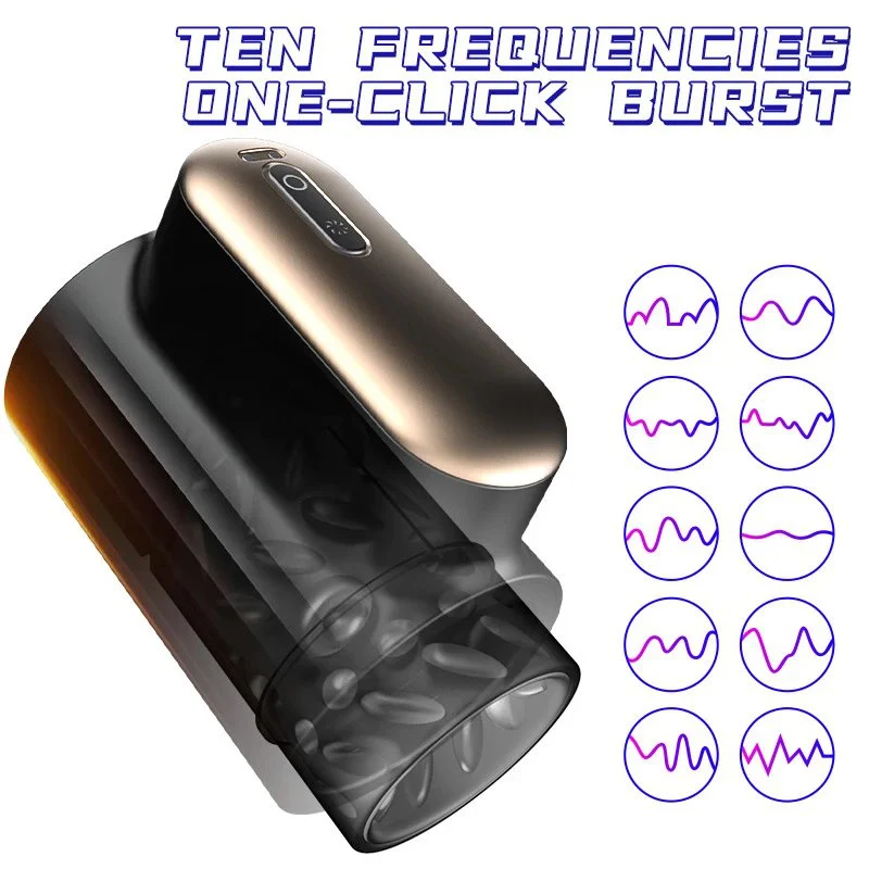 10 Frequency Automatic Rotation Telescopic Masturbator Cup Male Sucking Machine Sex Toys for Men