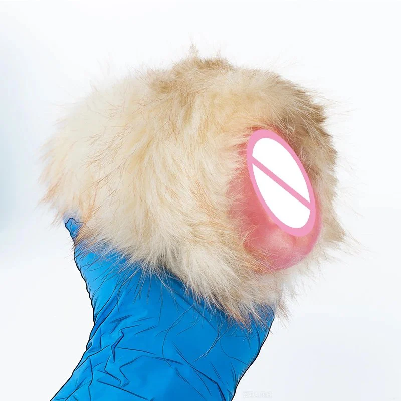 Furry Fox Fantasy Silicone Male Masturbator Single Channel Stroker Cup Soft Grip Penis Massager Adult Toy