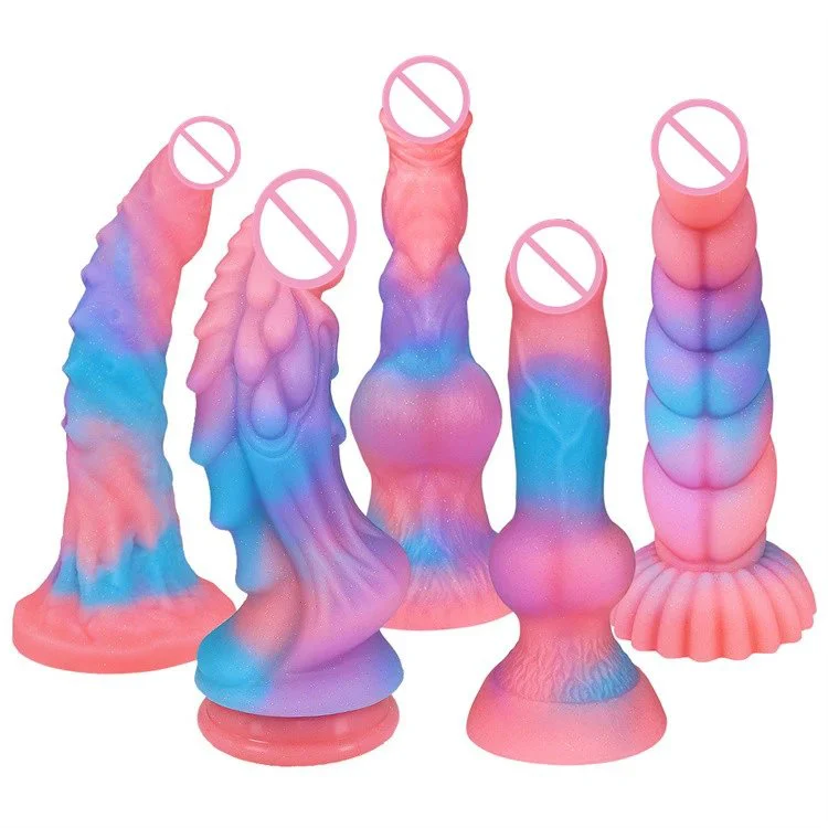 Super Large Liquid Silicone Animal Butt Plug Luminous Glow in the Dark Dildos Huge Dragon Dildo