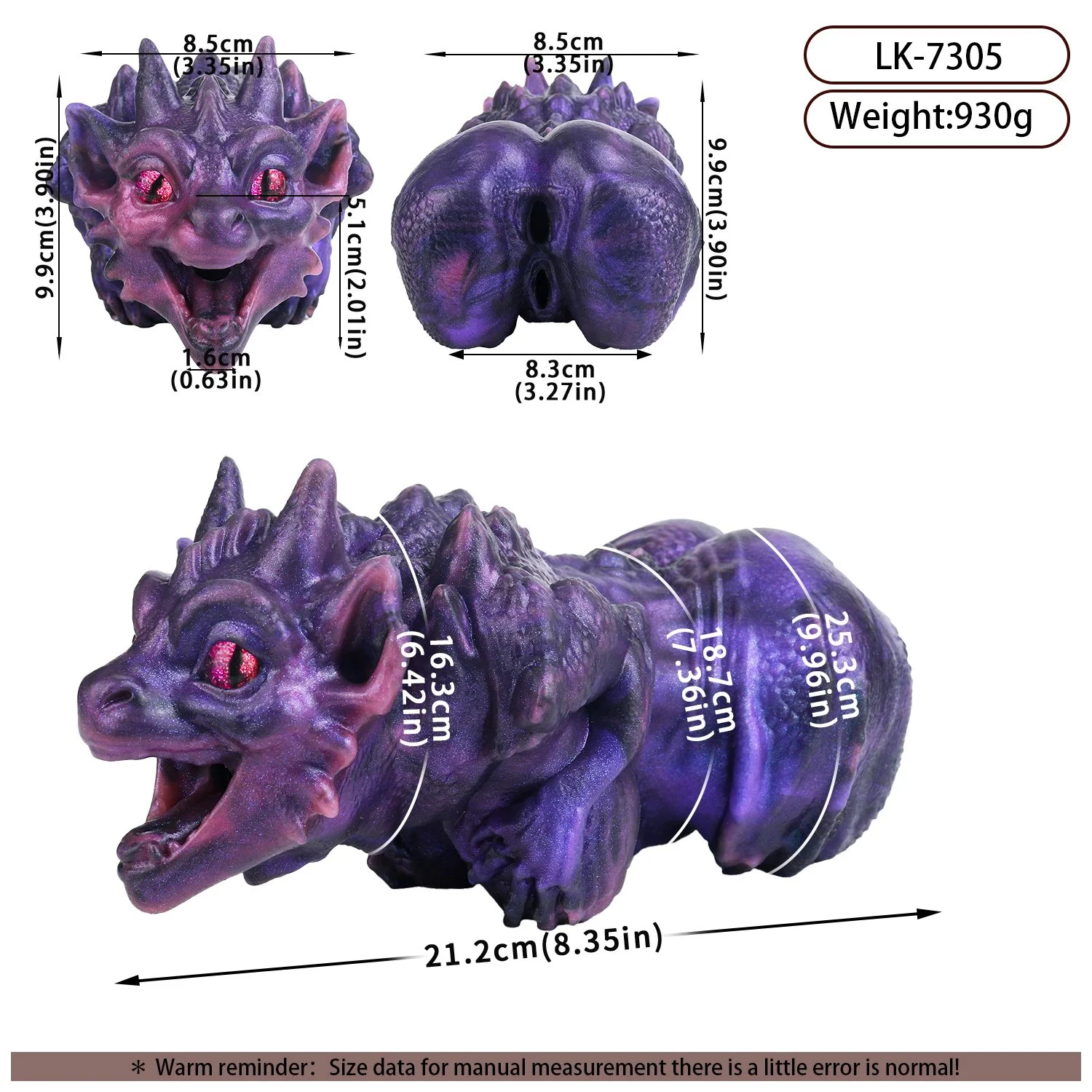 Full Body Monster Pussy Pocket Masturbator Dragon Pussy Big Male Masturbator Cup Sex Toys for Men
