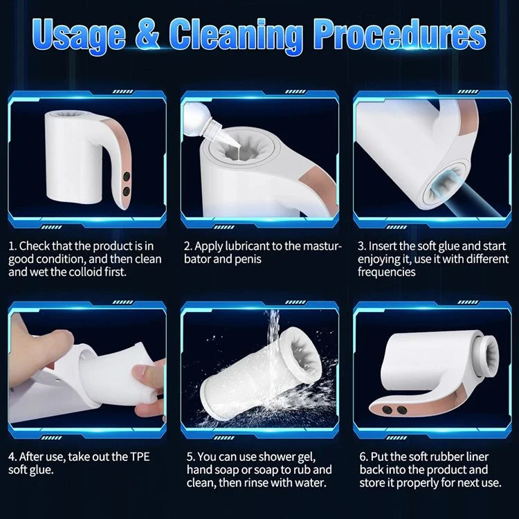 10 Frequency Handheld Automatic Telescopic Rotating Masturbation Cup for Men Sex Toys Machine for Male