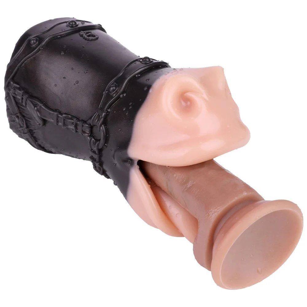 Fantasy Beast Mouth Mold Soft Silicone Masturbation Cup Sexual Fantasy Male Masturbator Adult Sex Toy