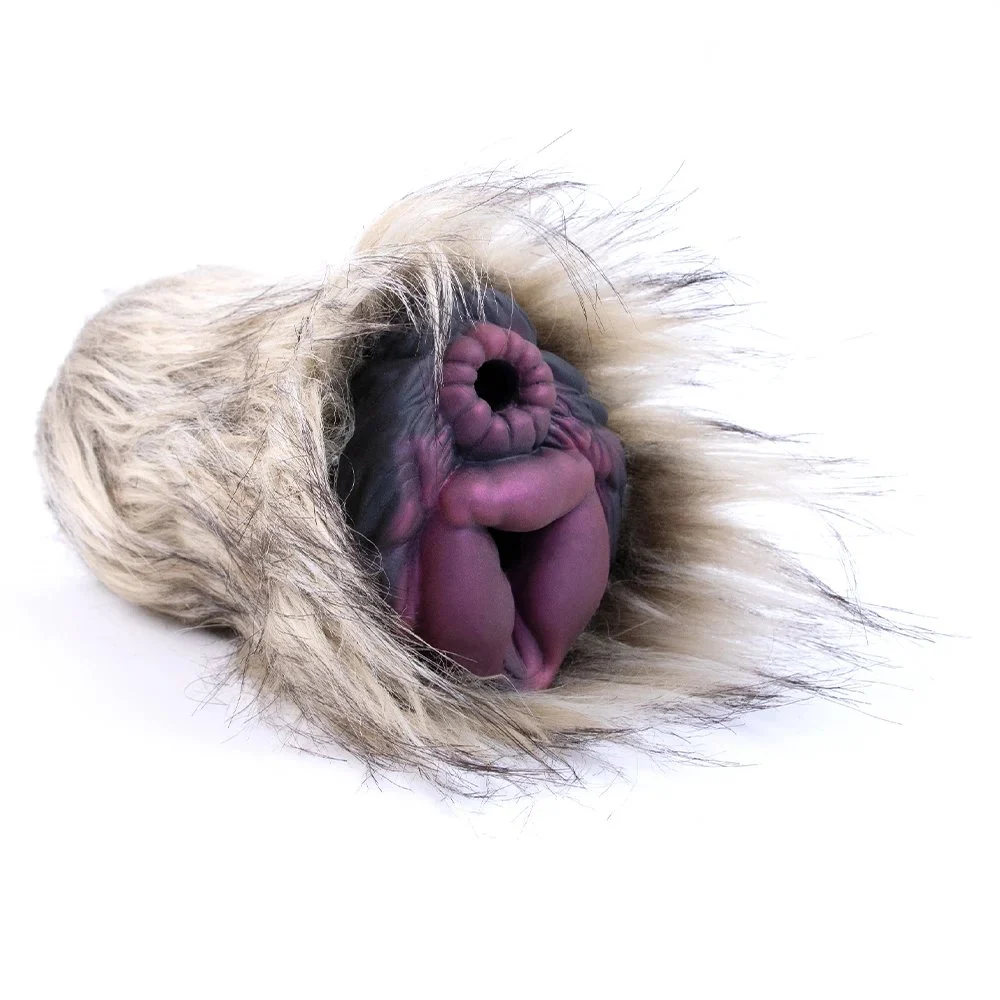 Fantasy Bristle Dog Plush Monster Pussy Vagina Soft Tight Liquid Silicone Male Masturbation Cup Adult Sex Toys for Mana
