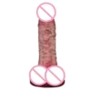 Double-layer Male Dildo with Realistic Skin Color Blood Vessels Suitable for Female Sex Toys Silicone Dildo with Suction Cup