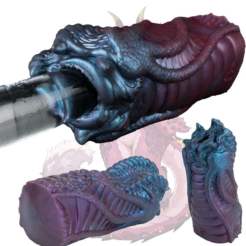 Fantasy Dragon Design Male Masturbator Single Channel Silicone Men's Onahole Pocket Pussy Stroker Adult Sex Toys