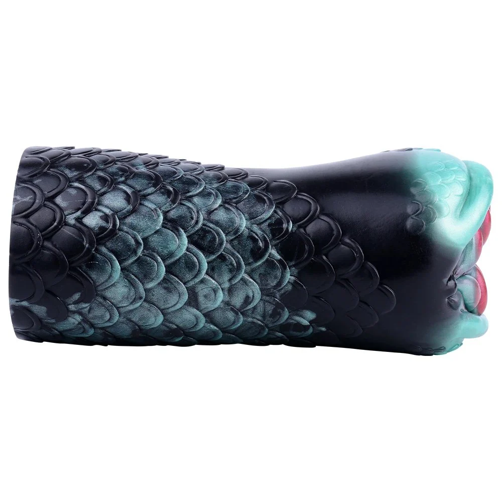 High Quality Soft Skin-friendly Silicone Animal Snake Tail Male Masturbation Device Pocket Pussy Sex Toy