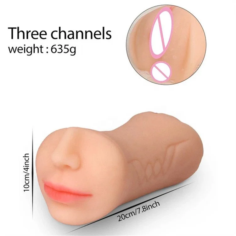 Pocket Pussy Sex Toys for Men Masturbation Realistic Mouth Vagina Anus 3 in 1 Male Masturbator