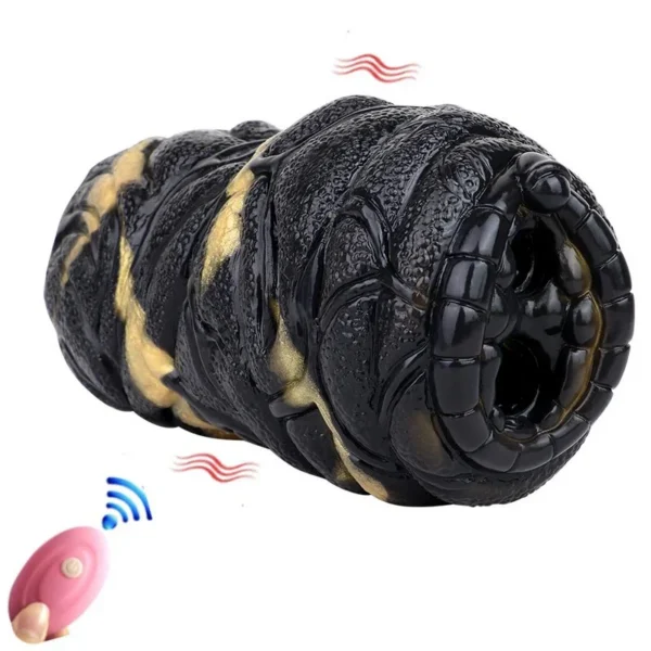 Fantasy Male Masturbator with Vibration Silicone Vibrating Masturbation Cup Realistic Vagina Pocket Pussy Sex Toys for Men