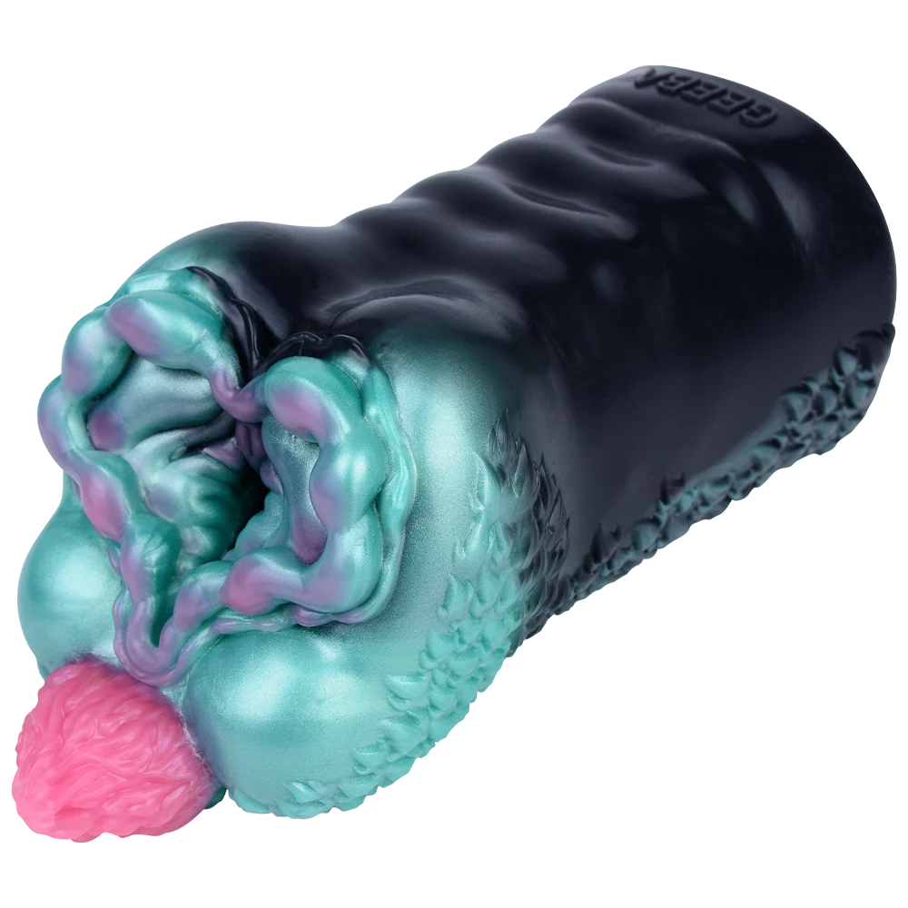 Black Mamba Wildebeest Liquid Silicone Fantasy Masturbator Designed to Be Lightweight and Portable Sex Toy for Men
