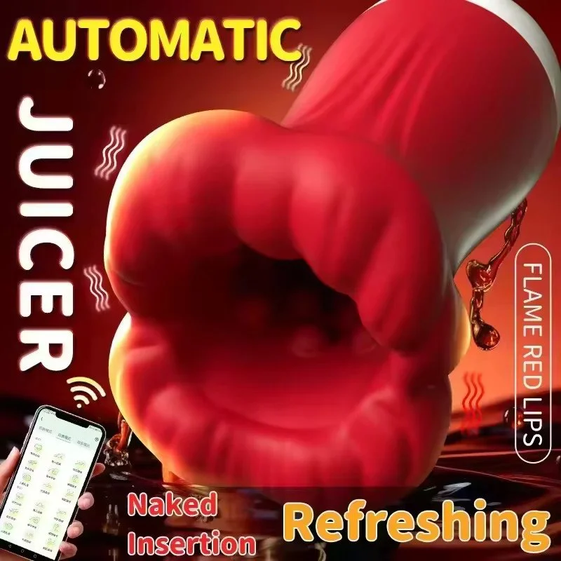 Big Mouth Trainer APP Remote Control Vibration Charging Male Masturbation Cup Machine Airplane Cup Electric Sex Toys for Men