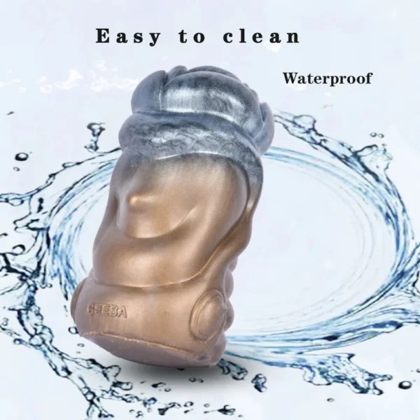 Realistic Liquid Silicone Men Masturbate Aircraft Cup Metal alien Aircraft for Men Masturbator