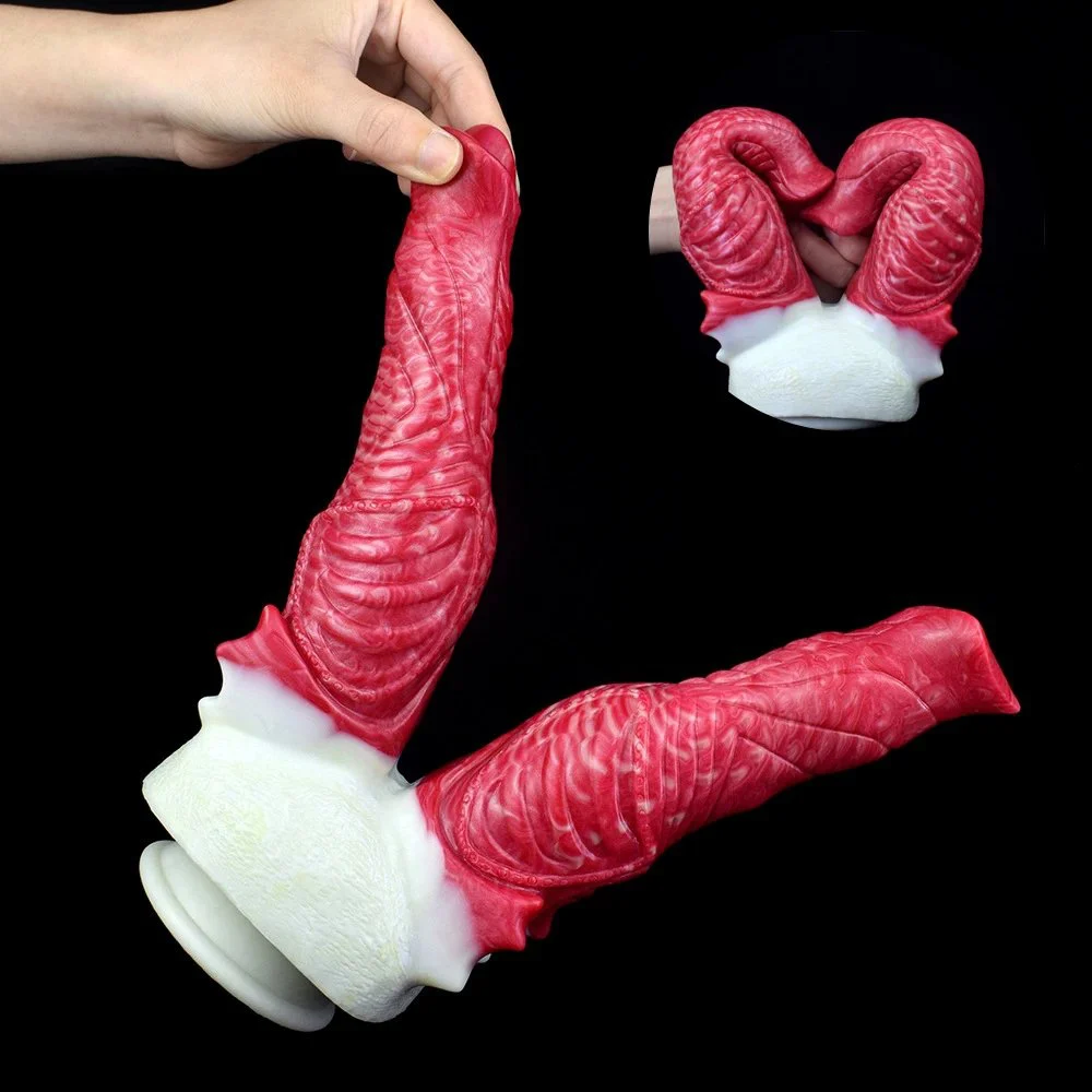 Style Hellfire Color Sex Toy Flexible Monster Big Long Double Ended Dildo for Gay Men Lesbian Women