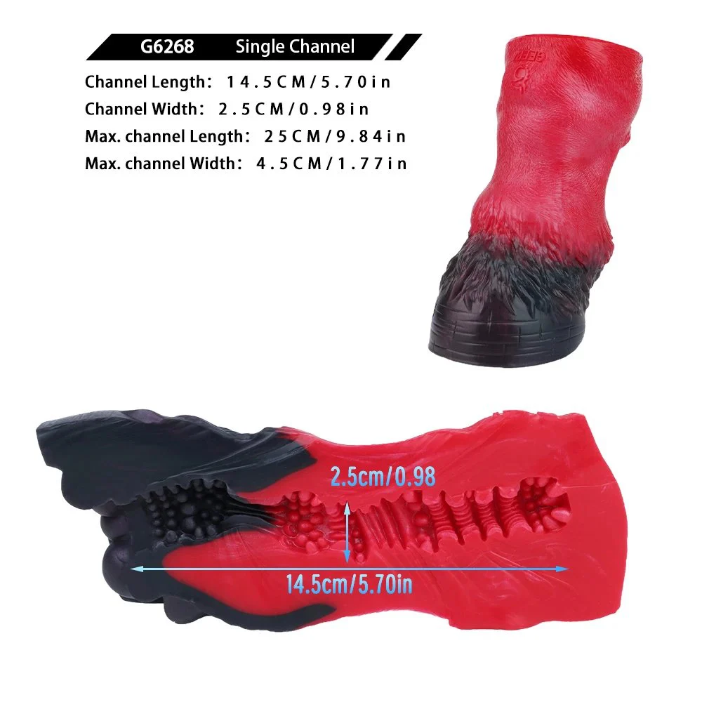 Donkey Hoof-Shaped Silicone Male Handheld Masturbator with Internal Textures for Enhanced Sensation