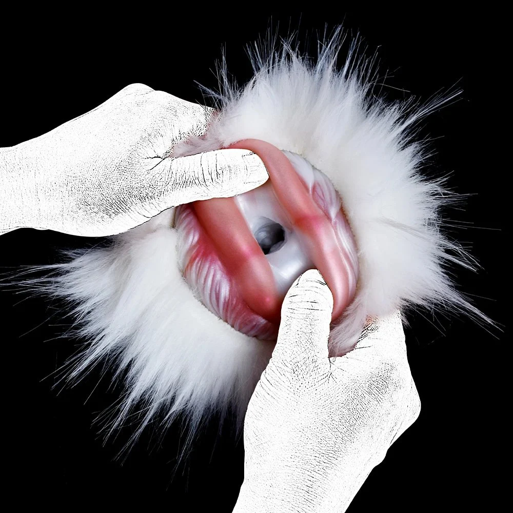 Fantasy Military Horse White Plush Monster Pussy Soft Tight Liquid Silicone Male Masturbation Cup Adult Sex Toys