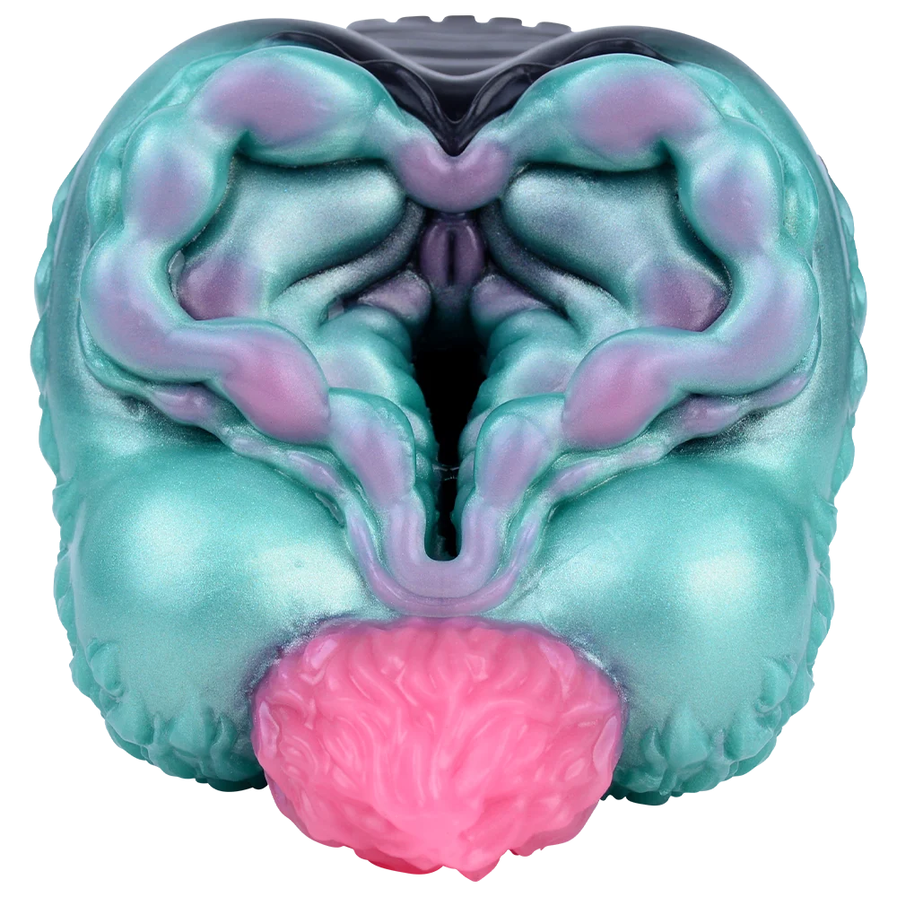 Black Mamba Wildebeest Liquid Silicone Fantasy Masturbator Designed to Be Lightweight and Portable Sex Toy for Men