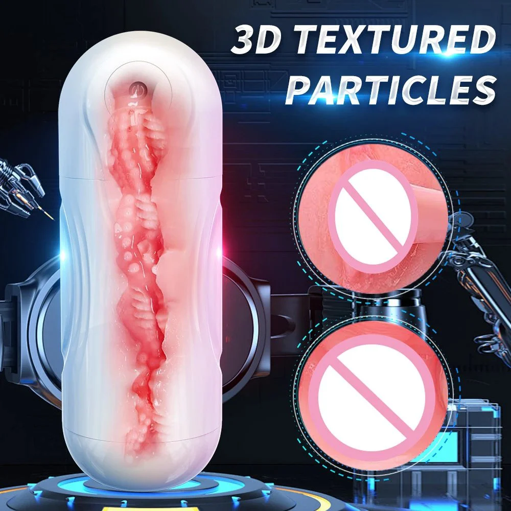 Realistic Pocket Pussy Automatic Voice Heat Sucking Male Masturbator Sex Toys for Men With Textured Channels