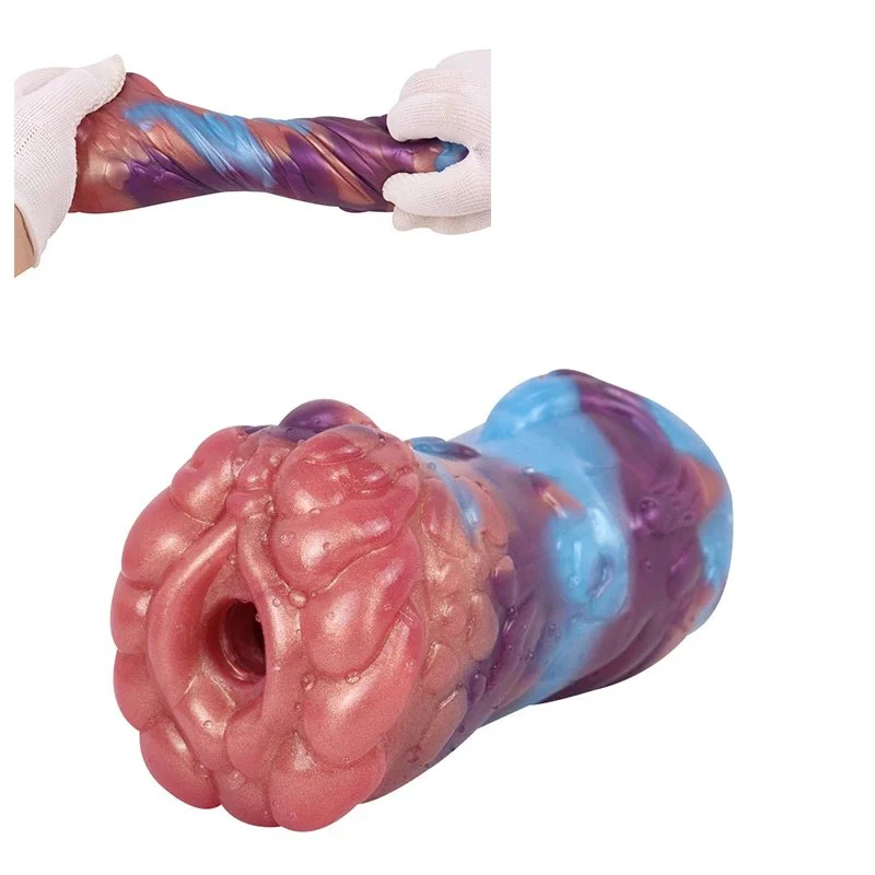 Male Masturbator Cup Portable Penis Trainer Penis Massage Adult Sex Toys Stretchy Silicone Vagina Pocket Cup for Men