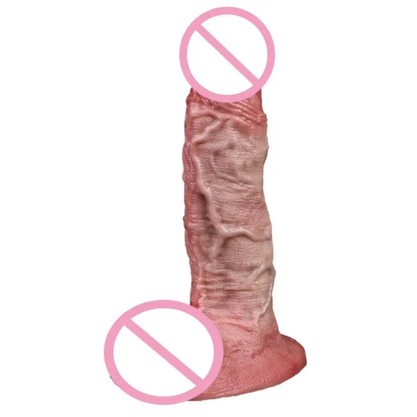 7.4 Inch Feels Real Skin Dildo Soft Dual-Layer Lifelike Penis Adult Vaginal Anal Play Stimulator for Women Men Beginner Sex Toys