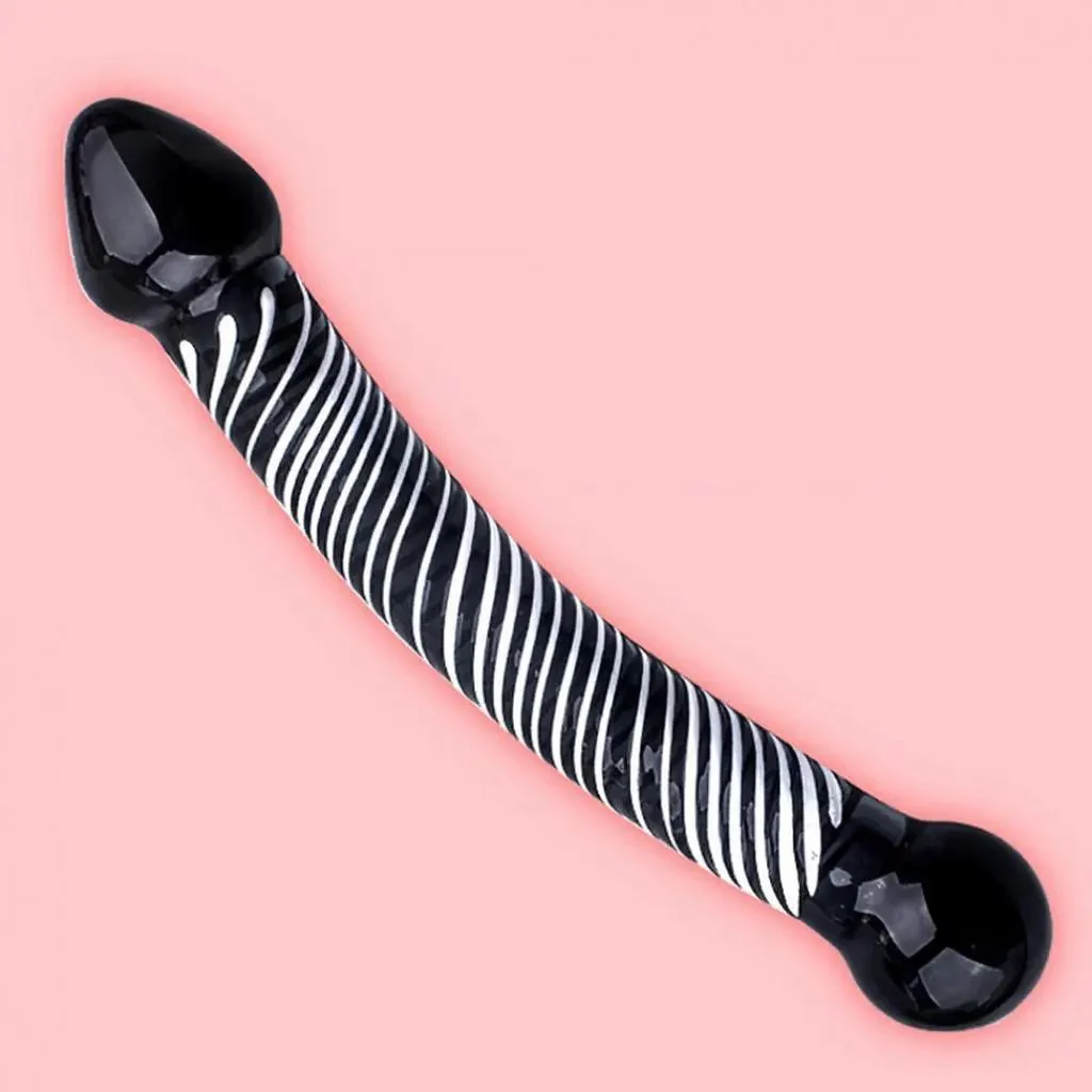 4Pcs Set Black Crystal Glass Dildo Adult Sex Toy Male Prostate Massager Glass Anal Beads Butt Plug for Men Women Masturbation