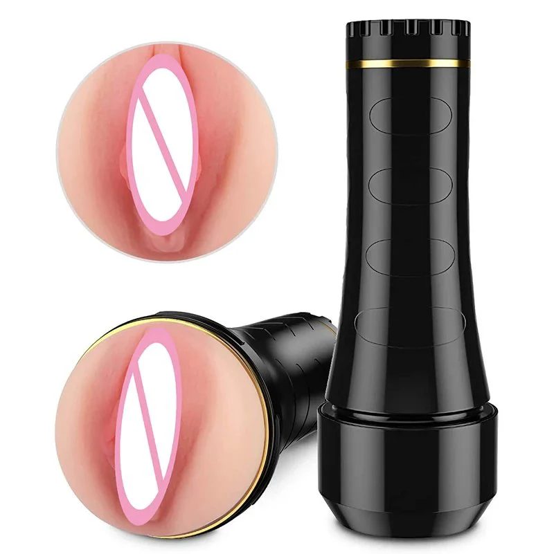 Male Masturbator Male Sex Toy 3 Swirling 5 Tightening 10 Vibration Pocket Pussies 3D Realistic Textured Adult Sex Toys for Men
