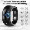 Men's Adjustable 10 Speeds Vibrating Cock Ring Delay Ejaculation Silicone Penis Ring