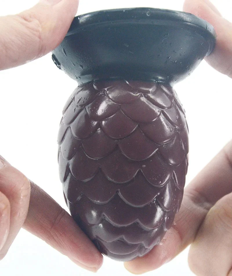Unique Pine Cone Anal Plug Dildo 9.5cm with Strong Suction Cup G Spot Stimulate Adult Sex Toy