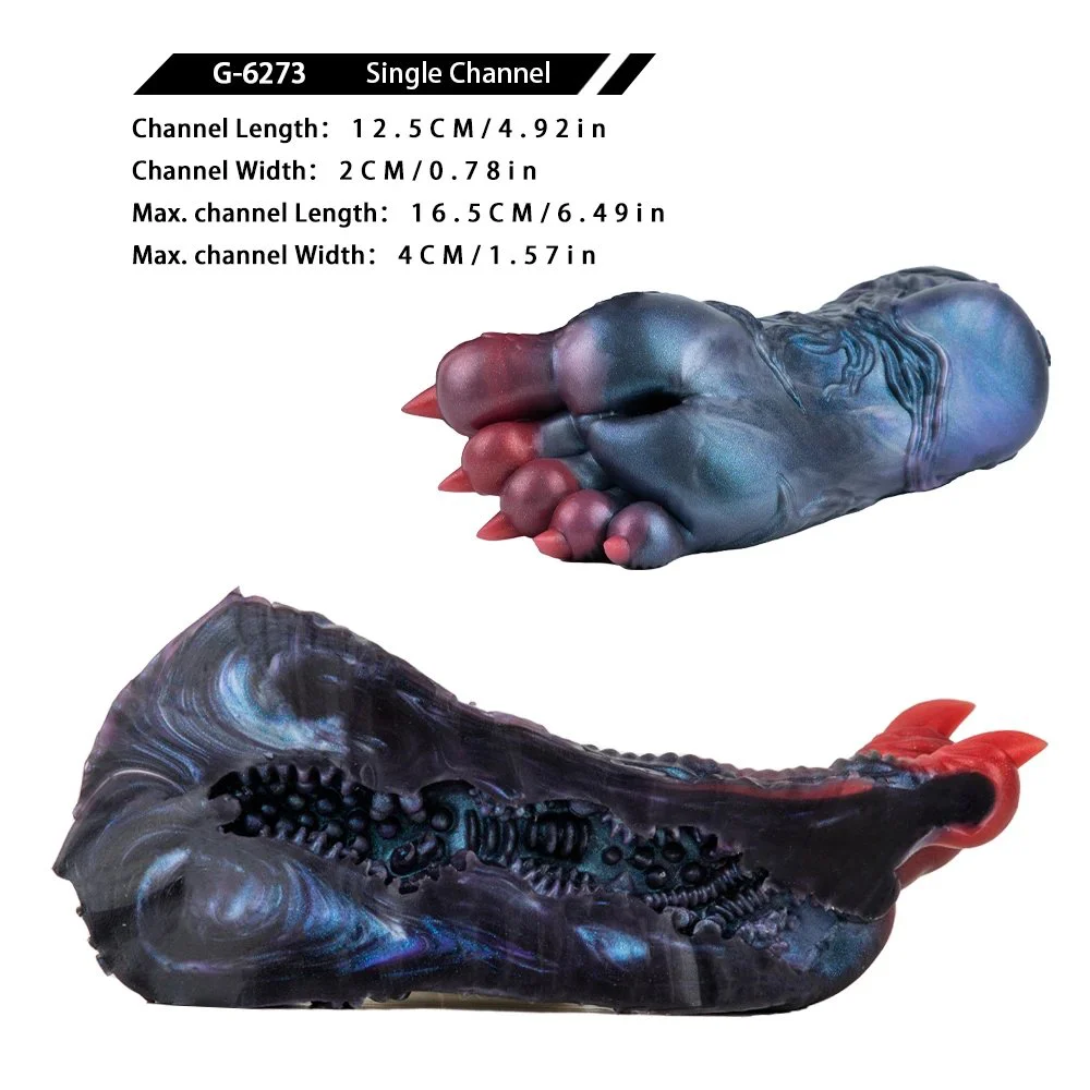 alien Foot Male Masturbator Silicone Soft Pocket Pussy Single Channel Penis Massage Stoker Fantasy Masturbator Foot Fetish