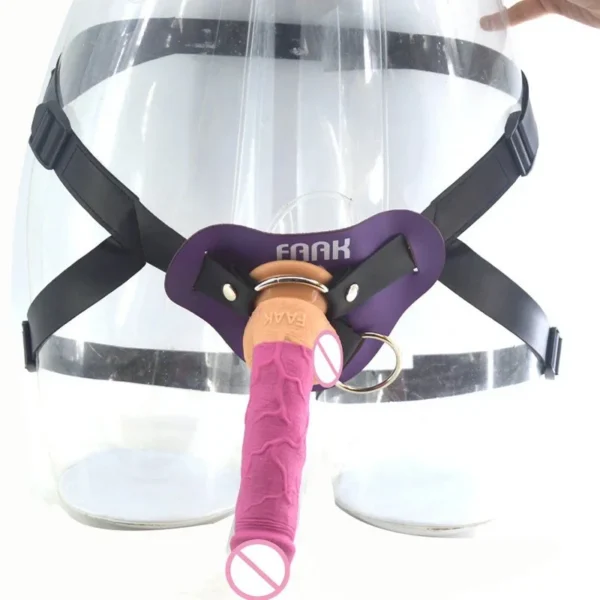 Strap on 19cm Dildo for Lesbian Pegging Men Realistic Silicone Dildo Harness Sex Toy Strapon Couple love Lgbt Lesbian