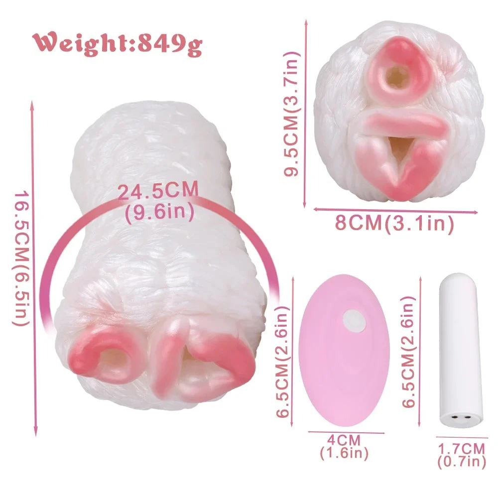 Male Vibrating Animal Horse Masturbator with Vibration Function Masturbation Machine Realistic Vagina Pocket Pussy Sex Toy