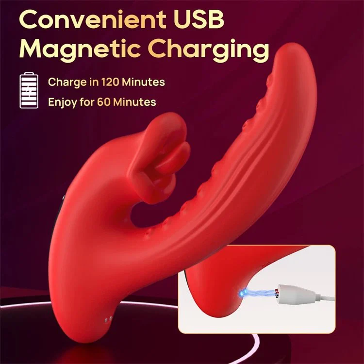 5 Modes Display Screen Nipple Stimulators Licking Sex Toys Octopus Tongue Vibrator Women