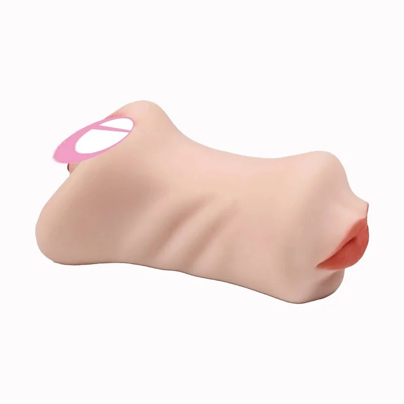 Men Hot Masturbator Cup Realistic Vagina Anal Oral 3 Channels Sex Toy Soft TPE Material Adult
