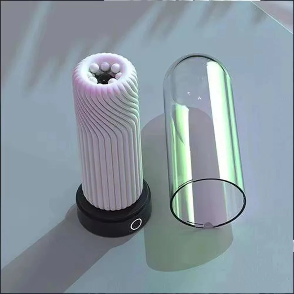 Masturbation Cup Hands-Free Male Toy Skin-Friendly Material Easy Clean Vibration Function Customizable Color