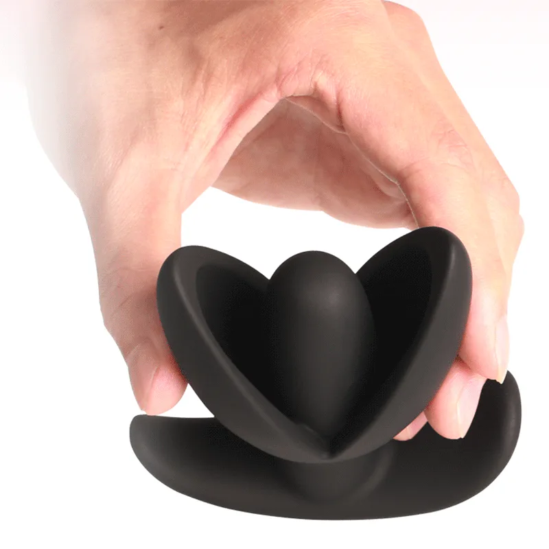 Adult Rechargeable 10 Speeds Plug Anal Opening Butt Flower Shape Electro Shock Anal Plug