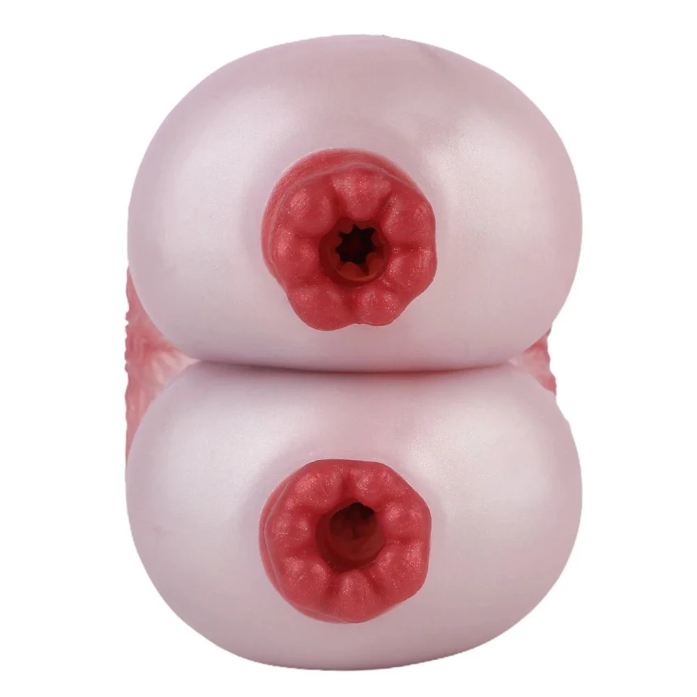 Sheep Milk Dual-Channel Male Masturbator, Made of Safe Silicone Material, Strong Pressure Sensation, Realistic Experience
