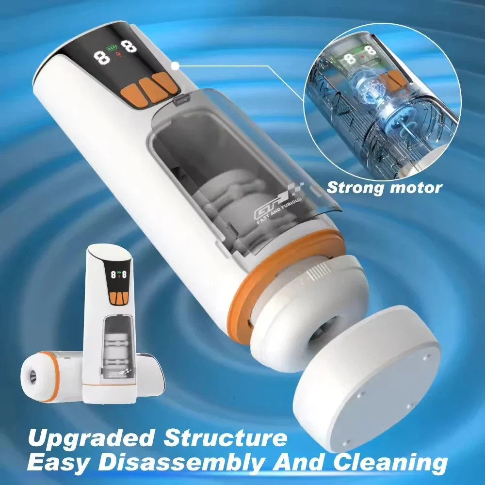 Masturbation Machine Men Sex Toy Male Telescopic Airplane Cup Detachable Washable Adult Vibration Product Men Device Masturbator