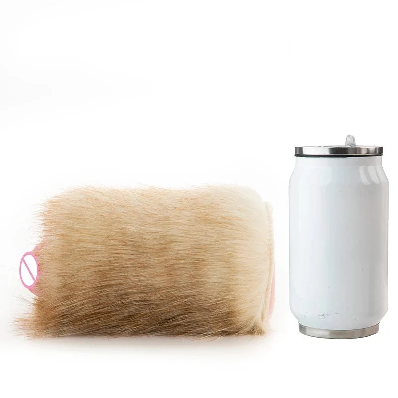 Furry Fox Fantasy Silicone Male Masturbator Single Channel Stroker Cup Soft Grip Penis Massager Adult Toy