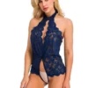 Nightgown Women Crotchless Lace Bodysuit Sexy Open Crotch Lingerie