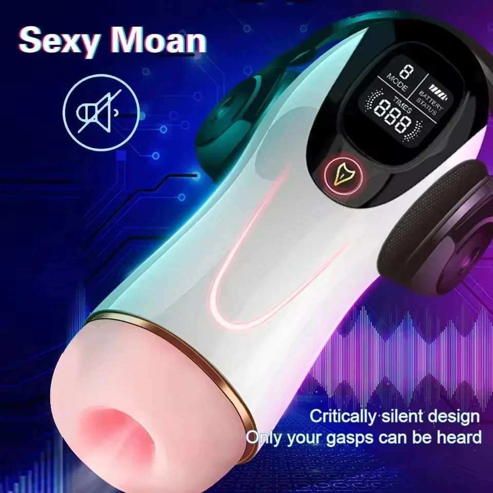 Fully Automatic Intelligent Men's Masturbator Cup Adult Sex Products with Multi-Frequency Aircraft Vibration Sound Features