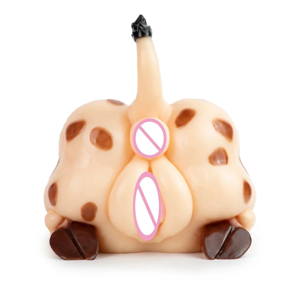 Giraffe Style Buttock Silicone Masturbator Pocket Pussy Fantasy Buttock Male Masturbator Sex Toys for Men