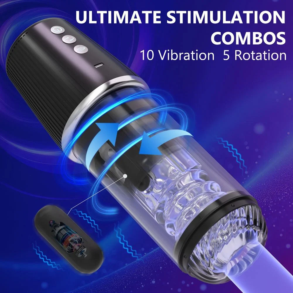 Automatic Penis Training Deep Throat Thrusting Rotating Sucking Masturbation Cup Sex Toys for Men