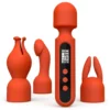 USB Rechargeable Mulheres Vibradoras G Spot Glans Clitoral Stimulator LCD Display Passion Wand Massager Vibrator Kits for Women