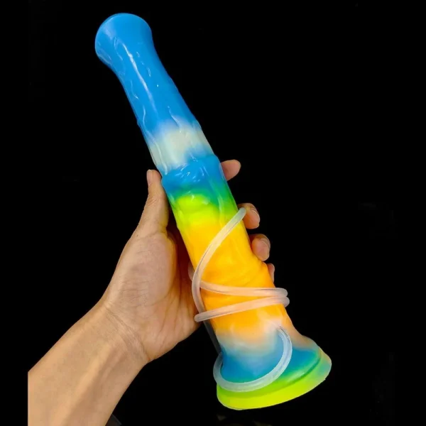 Vibrating Squirting Dildo Fantasy Luminous Horse Dildo Ejaculation Animal Penis