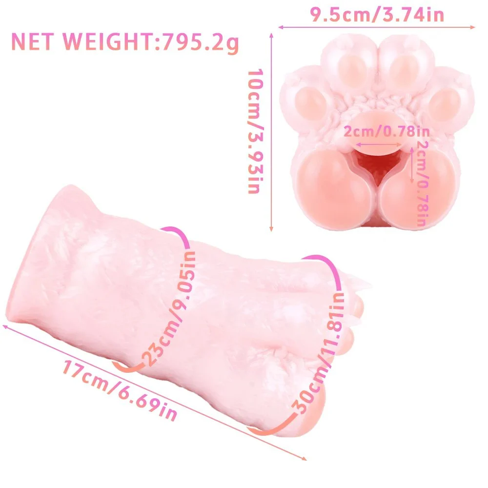 Fantasy Cat Paw Style Male Masturbator Soft Realistic Touch Single Channel Aircraft Cup for Men Pleasure