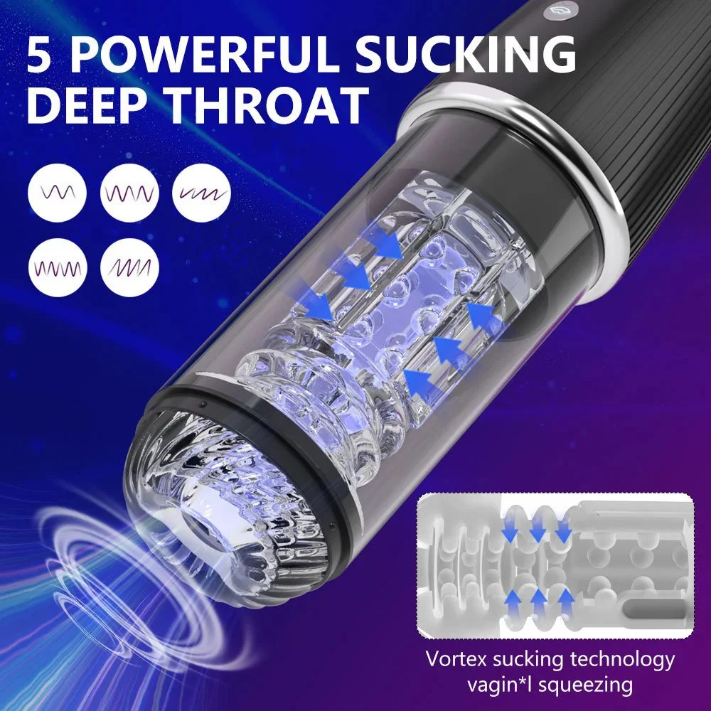 Automatic Penis Training Deep Throat Thrusting Rotating Sucking Masturbation Cup Sex Toys for Men