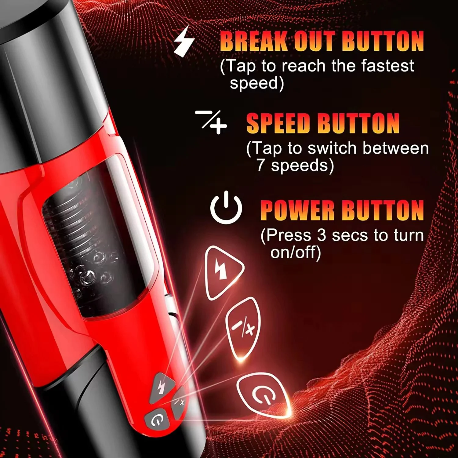 Soft TPE Waterproof Electric Masturbator with Real Touch Feeling and Customized Color for Male Use